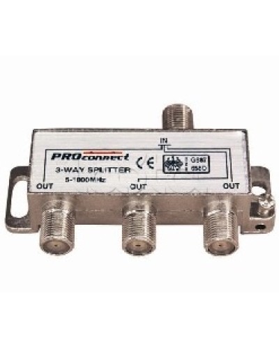 Делитель ТВ х 3 под F разъём 5-1000 МГц (10шт/уп) PROCONNECT 05-6022 в Самаре Коммутационные изделия Pintop.ru