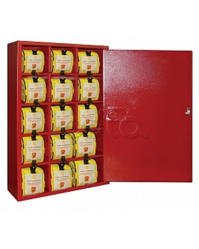 Футляр металлический секционный ПОЖТЕХНИКА ФМС-15 закрытый, красный в Самаре Пожарные шкафы Pintop.ru