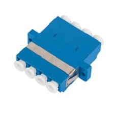 Адаптер NIKOMAX волоконно-оптический, соединительный, одномодовый, стандарта OS2, LC/UPC-LC/UPC, квадро, пластиковый, без шторки, с фланцами, синий, уп-ка 2шт.