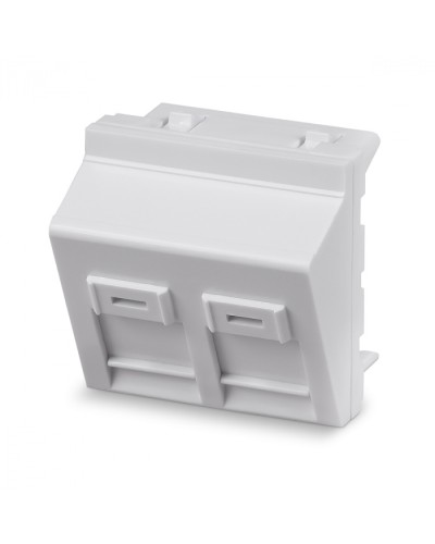 Вставка 45x45 (Mosaic) для 2 модулей формата Keystone Jack, угловая Cabeus (FP-A-45-2M) в Самаре Модули Keystone Pintop.ru