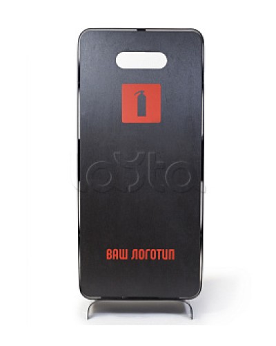 Подставка интерьерная ПРЕСТИЖ черная для огнетушителей высотой до 600 мм с логотипом заказчика ПОЖТЕХНИКА в Самаре Аксессуары для огнетушителей Pintop.ru