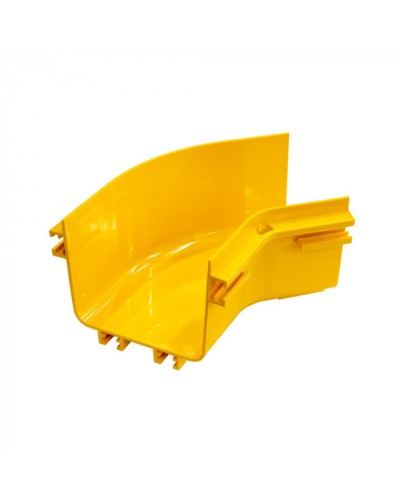 Горизонтальный поворот 45° оптического лотка 120 мм, желтый LANMASTER (LAN-OT120-HC45) в Самаре Аксессуары для лотков Pintop.ru