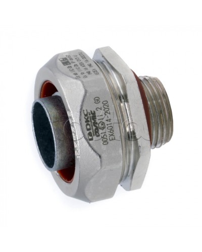 Взрывозащищенная Ex e муфта металлорукав-коробка. DN20 мм. M20х1,5.Никелированная латунь. IP66/6 (EX6014-2020) в Самаре Повороты, муфты, тройники Pintop.ru