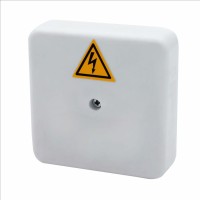 Коробка распределительная огнестойкая КРОПС-П0, IP41, габаритные размеры 75х75х20 мм, для кабелей сечением до 4 мм2, 3 клеммы КМ-Профиль (FRJB-KM-P0-4-03-КРОПС-IP41)