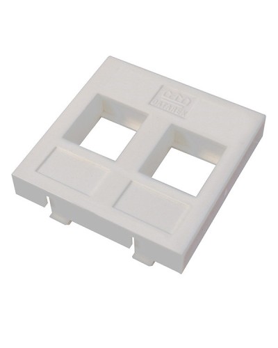 Адаптер Mosaic 45 х 45 мм для модуля Keystone, 2 порта, белый Datarex DR-5303 в Самаре Коммутационные изделия Pintop.ru