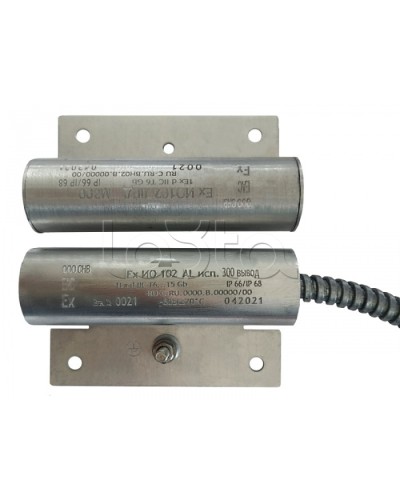 Извещатель охранный точечный магнитоконтактный взрывозащищённый Магнито-контакт Ех ИО102 Al исп.300 вывод с магнитом М-200 1Ex d IIC T6 Gb (кабель 2х0,75) в Самаре Извещатели охранные (Ex) Pintop.ru