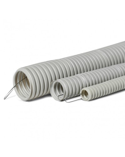 Труба гофр. тяжелая самозатух. ТГТ СЗПВХ 16 мм с зондом (100 м) ПожТехКабель в Самаре Труба гофрированная Pintop.ru