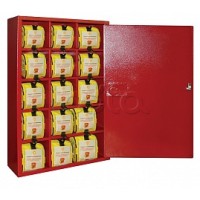 Футляр металлический секционный ПОЖТЕХНИКА ФМС-15 закрытый, красный