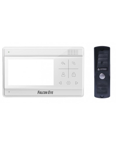 Комплект видеодомофона Falcon Eye Vela + AVP-505 (PAL) Темно-Серый (Видеодомофон Vela: дисплей 4,3 TFT; сенсорные кнопки; подключение до 2-х вызывных панелей; OSD меню; питание AC 220В (встроенный БП).Вызывная видеопанель AVC-505 (PAL): накладная, 4 %rs_c