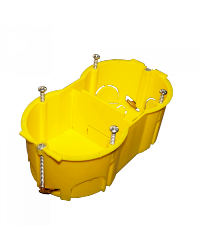 Подрозеточная коробка в стену для суппорта 45х90, желтая TWT (TWT-BX45x90-YL) в Самаре Распределительные коробки Pintop.ru