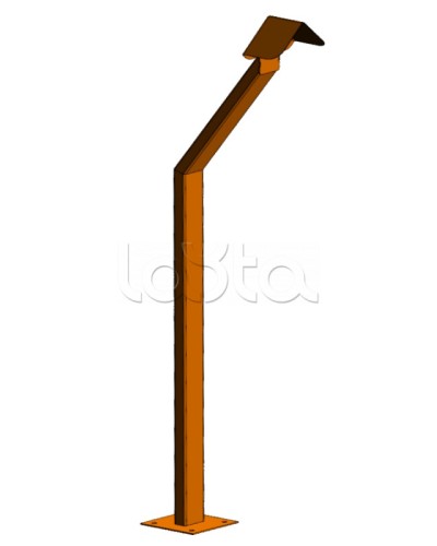 Стойка кнопки выхода Аякс наклонная исп.00 (на асфальт), оранжевая Магнито-контакт в Самаре Дополнительное оборудование для ОПС Pintop.ru