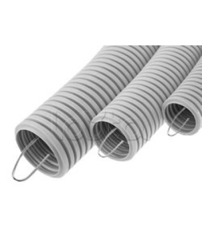 Труба гофрированная ПВХ легкая, с зондом диам. 50 мм (15м), огнестойкость E15-E90 Экопласт 10150-Е90 в Самаре Труба гофрированная Pintop.ru