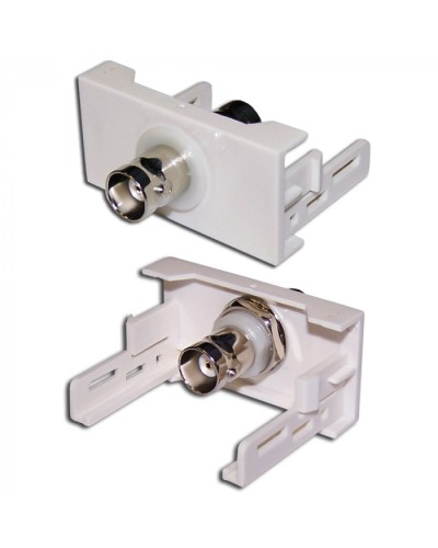 Вставка Mosaic 22.5x45 с BNC-адаптером BC-009, белая LANMASTER (LAN-WA-LP-BNC-WH) в Самаре Коннекторы и разъемы Pintop.ru