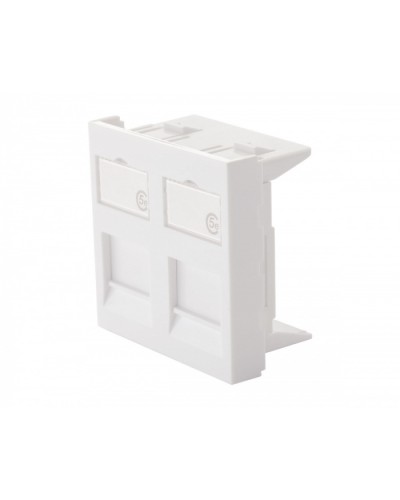 Адаптер 45 × 45 мм для 2 модулей Keystone, белый Eurolan (16H-45-03WT) в Самаре Модули Keystone Pintop.ru