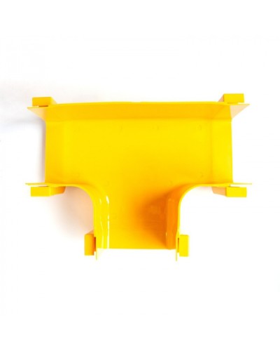 Т-соединитель оптического лотка 120 мм, монтаж без соединителей, желтый LANMASTER (LAN-OT120-ET/NC) в Самаре Коммутационные изделия Pintop.ru