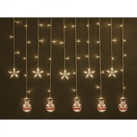 Гирлянда Navigator 95 026 NGF-D037-03 (бахрома звезды и снеговики RGBY 3*0.6м IP