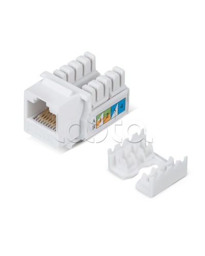 Вставка Keystone Jack RJ-45, категория 6, заделка тип 110, белая Cabeus KJ-RJ45-Cat.6-90 в Самаре Модули Keystone Pintop.ru