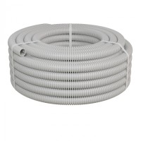 Труба ПНД-FRUF гофрир. легкая, с зондом, без галогена, трудногорючая, атмосферостойкая,цвет серый, диам. 32мм (25м) Экопласт (20132HFR-UF)