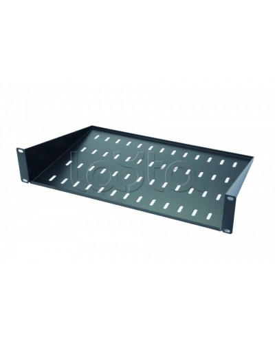 Полка стационарная 2U глуб. 300 мм Eurolan (60A-02-30-11BL) в Самаре Полки для шкафов и стоек Pintop.ru