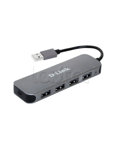 Концентратор с 4 портами USB 2.0 D-Link DUB-H4/E1A в Самаре Дополнительное оборудование для сетей Pintop.ru