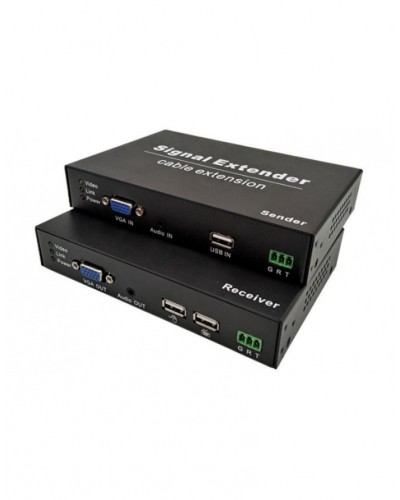 NST NS-HDU-VGA-KVM-AR KVM VGA+USB удлинитель по витой паре с поддержкой Audio, RS232 до 120м в Самаре Системы видеонаблюдения Pintop.ru