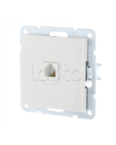 Розетка компьютерная RJ-45 кат. 5е с накладкой (белый) LK60 Экопласт (866104-1) в Самаре Розетки компьютерные и телефонные Pintop.ru
