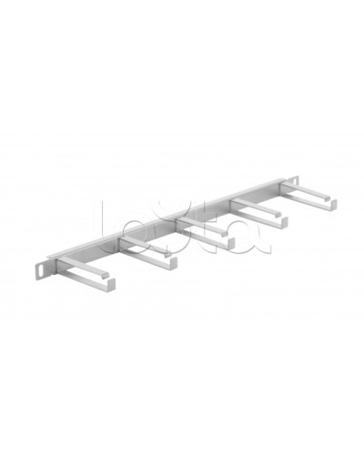 Органайзер горизонтальный 19 0.5U, 5 колец Cabeus (JB08-0,5U-GY) в Самаре Кабельные органайзеры Pintop.ru