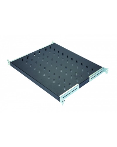 Полка стационарная 1U до 50 кг, 370 мм, черный антрацит Eurolan 60A-01-60-09BL в Самаре Полки для шкафов и стоек Pintop.ru