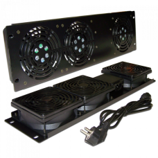 Блок 2-х вентиляторов 19" вертикальный, без термостата, 3U TWT (TWT-CB-FANV2-RACK)