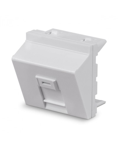 Вставка 45x45 (Mosaic) для 1 модуля формата Keystone Jack, угловая Cabeus (FP-A-45-1M) в Самаре Модули Keystone Pintop.ru