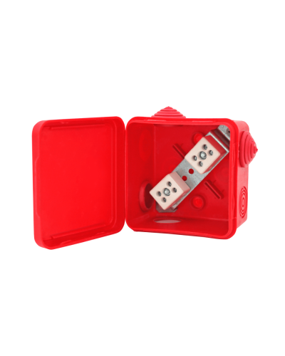 Коробка распределительная огнестойкая КРОПС-П1, IP54, габаритные размеры 100х100х50 мм, для кабелей сечением до 4 мм2, 6 клемм КМ-Профиль (FRJB-KM-P1-4-06-КРОПС-IP54) в Самаре Распределительные коробки Pintop.ru