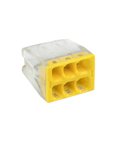 Строительно-монтажная клемма СМК 2273-246 (с пастой) 6 отверстий 0,5-2.5мм2 (50шт.) EKF (plc-smk-2273-246) - Строительно-монтажная клемма СМК 2273-246 (с пастой) 6 отверстий 0,5-2.5мм2 (50шт.) EKF PROxima в Самаре Клеммные колодки Pintop.ru