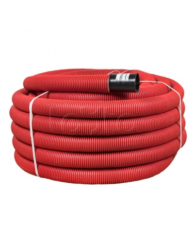 Труба гофр. двустенная ПНД/ПНД гибкая с протяжкой d75 мм (50 м) красная EKF-Plast (tg2st-75-50m) в Самаре Труба гофрированная Pintop.ru