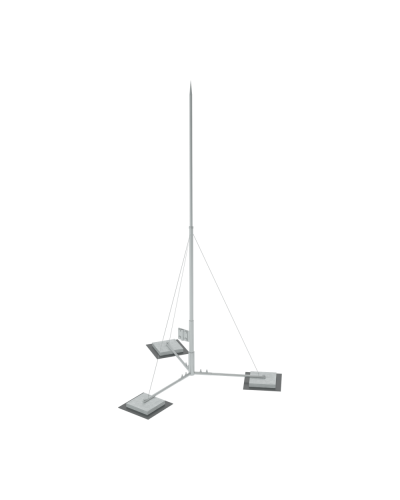 Вольностоящая молниеприемная мачта составная H11,1 м разборное основание HD КМ-Профиль (RTVMR-H11.1 HD) в Самаре Монтажные материалы Pintop.ru