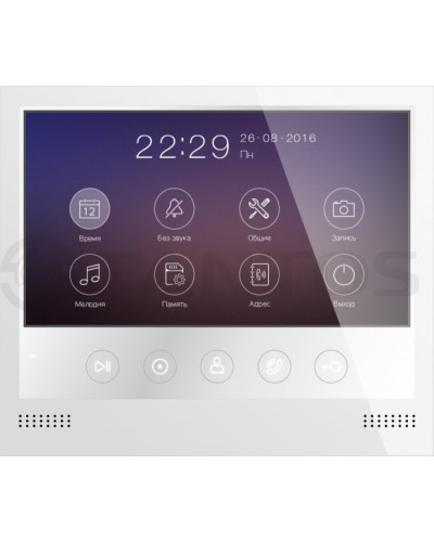 Монитор цветного видеодомофона формата AHD с сенсорными кнопками и возможностью записи фото или видео по вызову на microSD карту Tantos Selina HD M в Самаре Абонентские видеоустройства Pintop.ru