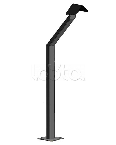 Стойка кнопки выхода Аякс наклонная исп.01 (под бетонирование), черная Магнито-контакт в Самаре Дополнительное оборудование для ОПС Pintop.ru