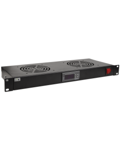 ITK Модуль вентил. 1U с цифр. термостатом 4 вент. черный (FM05-1U4TS-R) в Самаре Вентиляторные модули Pintop.ru