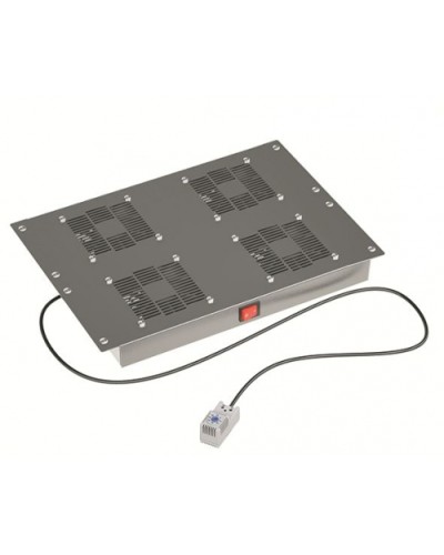 19 Вентиляторный модуль 4 вентилятора с термостатом для 19 IT-корпусов STI/CQE, RAL9005 DKC (R519VSIT4FTB) в Самаре Вентиляторные модули Pintop.ru