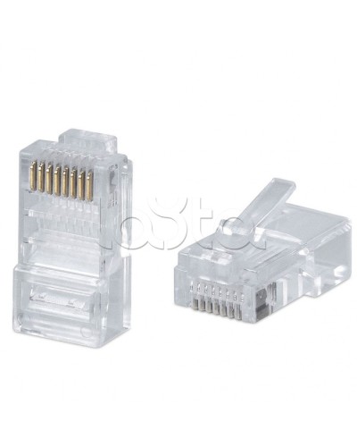 Коннектор RJ-45 под витую пару, категория 5e, универсальный (для одножильного и многожильного кабеля) Cabeus 8P8C в Самаре Коннекторы и разъемы Pintop.ru