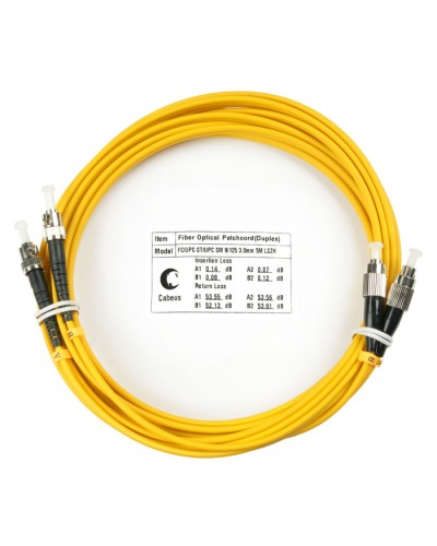 Шнур оптический duplex FC-ST 9/125 sm 7м LSZH Cabeus FOP(d)-9-FC-ST-7m в Самаре Патч-корды оптические Pintop.ru
