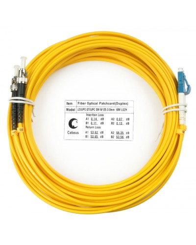 Шнур оптический duplex LC-ST 9/125 sm 10м LSZH Cabeus FOP(d)-9-LC-ST-10m в Самаре Патч-корды оптические Pintop.ru