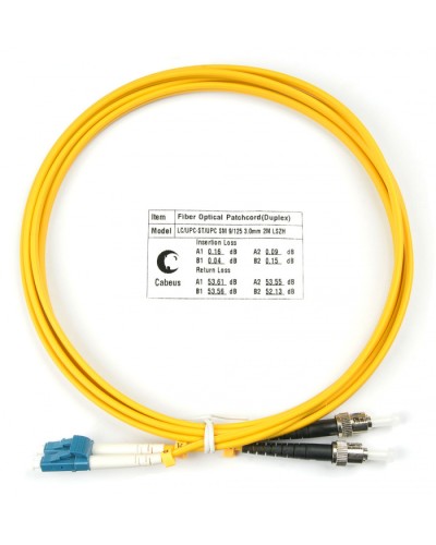Шнур оптический duplex LC-ST 9/125 sm 2м LSZH Cabeus FOP(d)-9-LC-ST-2m в Самаре Патч-корды оптические Pintop.ru