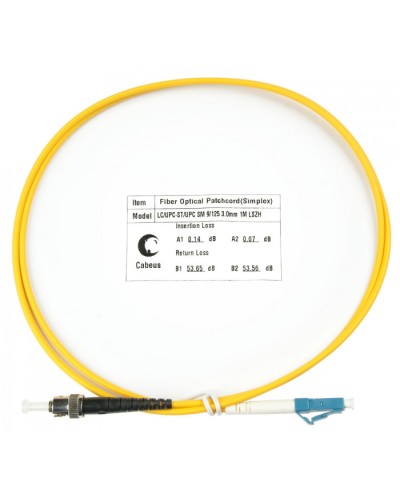 Шнур оптический simplex LC-ST 9/125 sm 1м LSZH Cabeus FOP(s)-9-LC-ST-1m в Самаре Патч-корды оптические Pintop.ru