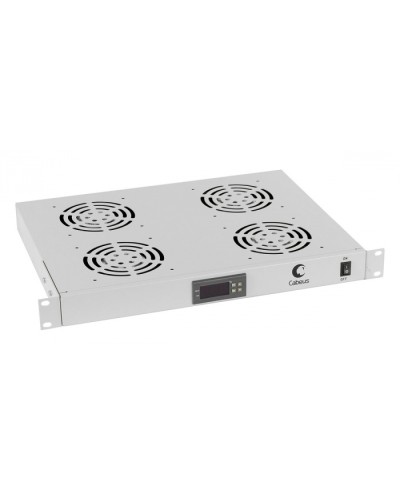 Панель вентиляционная с 4 вентиляторами с цифровым термодатчиком Cabeus JG03t в Самаре Вентиляторные модули Pintop.ru