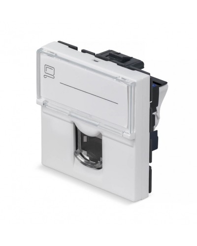 Модуль Keystone Jack RJ-45(8P8C), 180 градусов, категория 6 Cabeus (KJ-RJ45-Cat.6-180T-FP-L-45) в Самаре Модули Keystone Pintop.ru