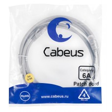 Шнур коммутационный 2xRJ-45/8P8C U/UTP кат.6a (3 м) Cabeus PC-UTP-RJ45-Cat.6a-3m-LSZH