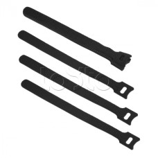 Хомут для кабеля, липучка с мягкой застежкой, 180x14 мм, черный (10 шт.) Cabeus CLAMP-180-BK