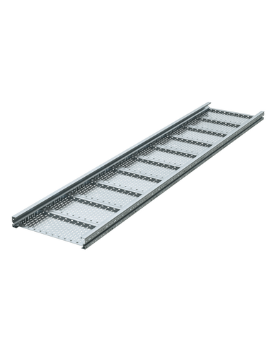 Лоток листовой 80х900, лонжерон 1,5 мм, L 3 м, горячий цинк DKC (USM389HDZ) в Самаре Кабельные лотки Pintop.ru