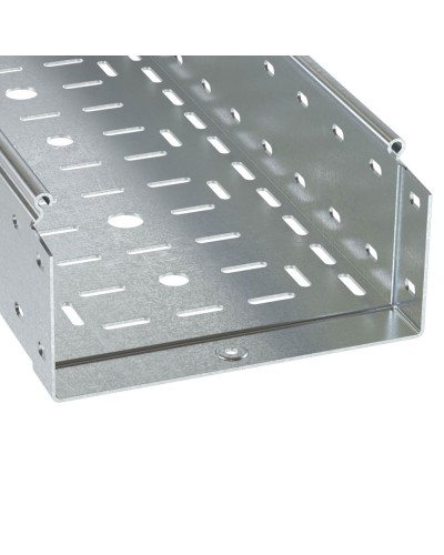 Лоток перфорированный 100х100 L 3000 толщ. 1,2 мм, цинк-ламельный DKC (3534112ZL) в Самаре Кабельные лотки Pintop.ru