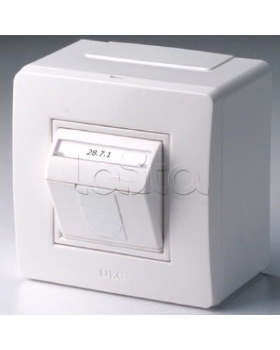 Коробка в сборе с 1 розеткой RJ45, кат.5е телефон / компьютер, коричневая розница DKC 10665B в Самаре Распределительные коробки Pintop.ru